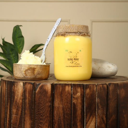 1 Liter Cow Bilona Ghee Plastic Jar