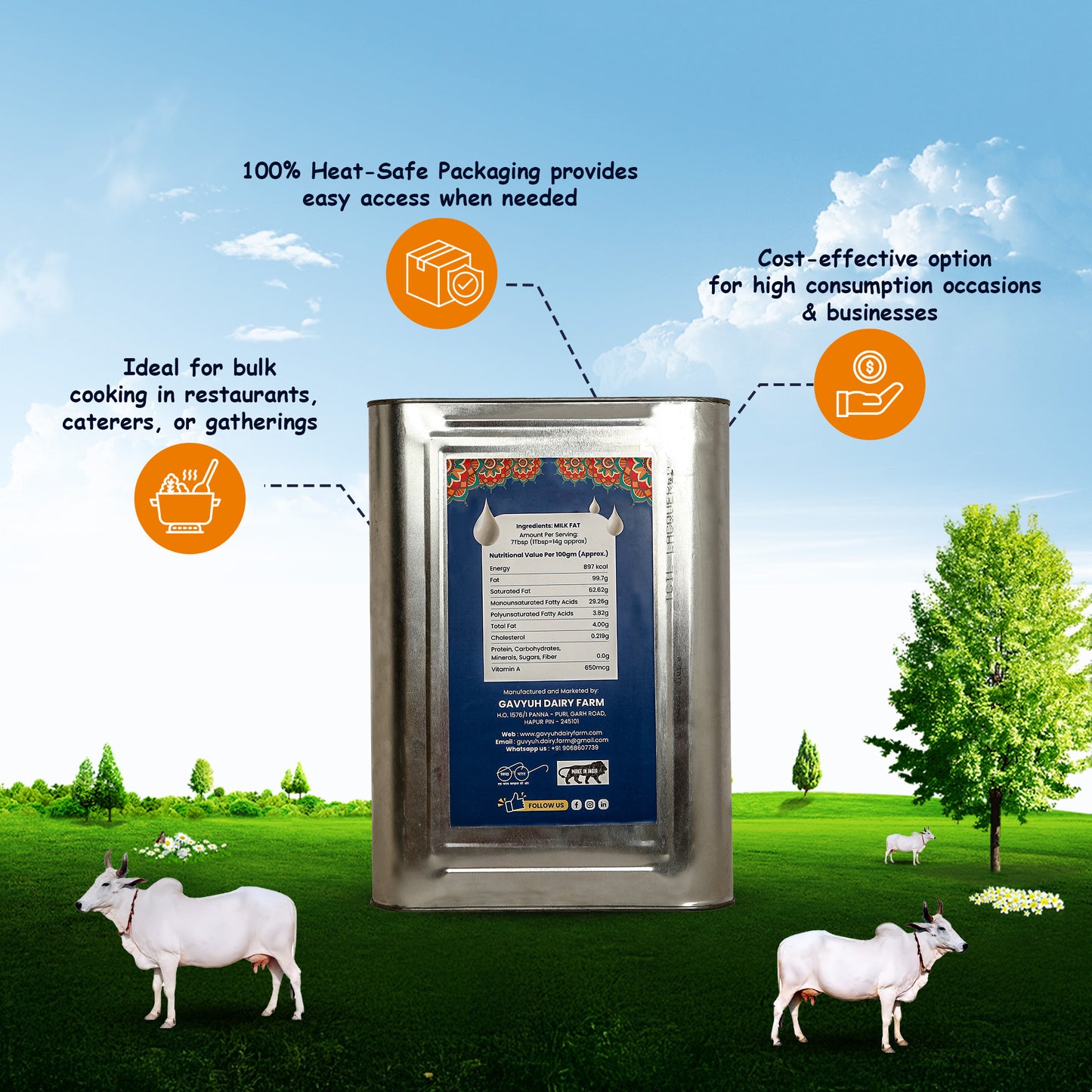 15kg Cow Shudh Desi Ghee