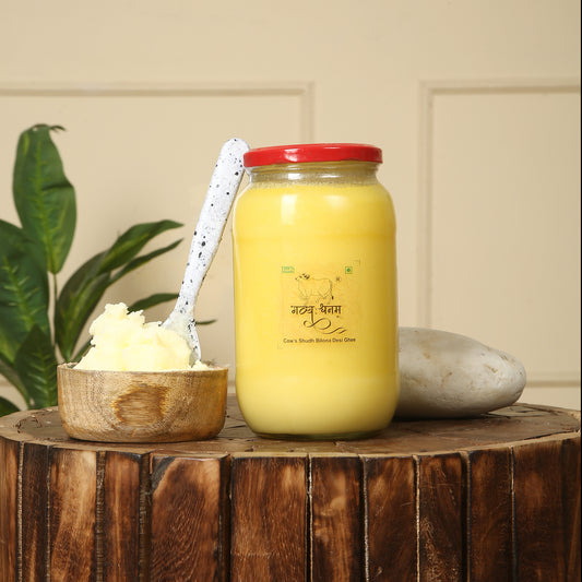 1 Liter Cow Bilona Ghee Glass