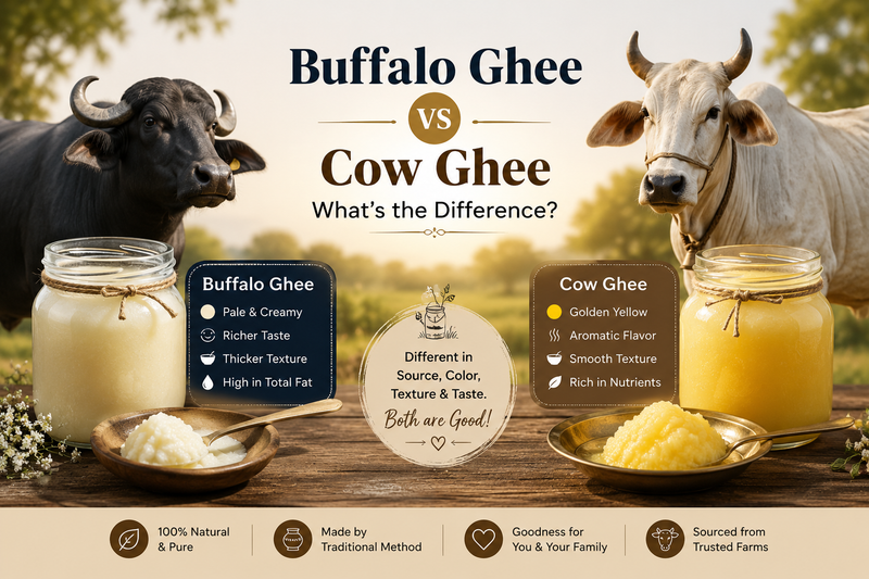 Buffalo Ghee vs Cow Ghee: Key Differences Explained