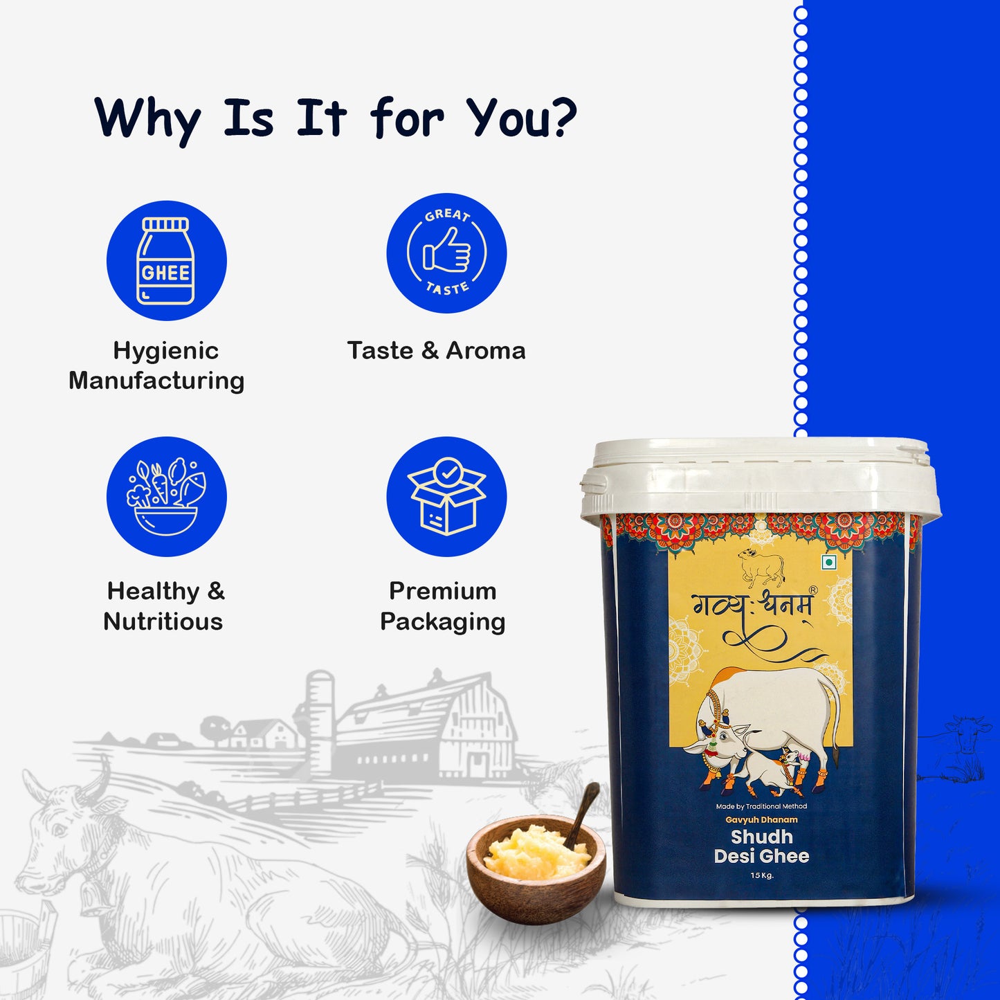 15kg shudh desi ghee cow