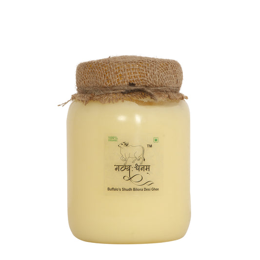 1 Liter Buffalo Bilona Ghee Plastic Jar