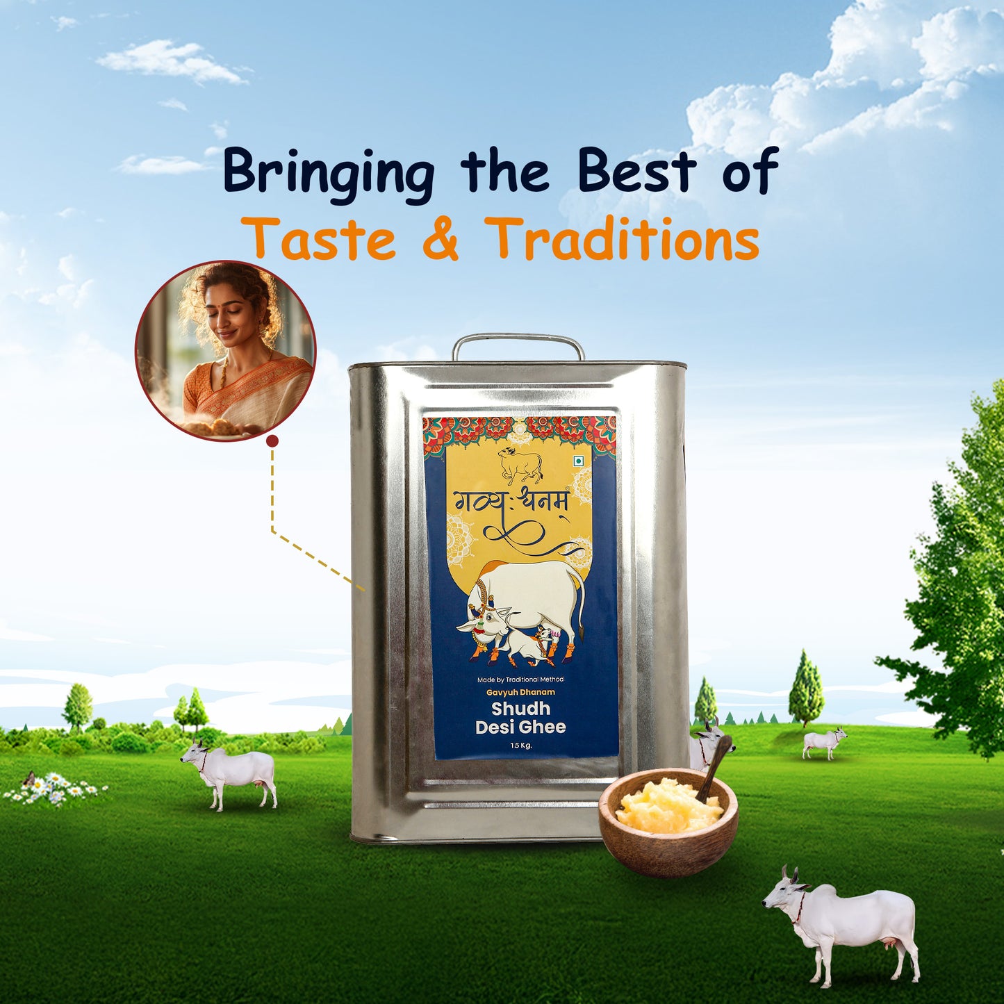 15kg Cow Shudh Desi Ghee