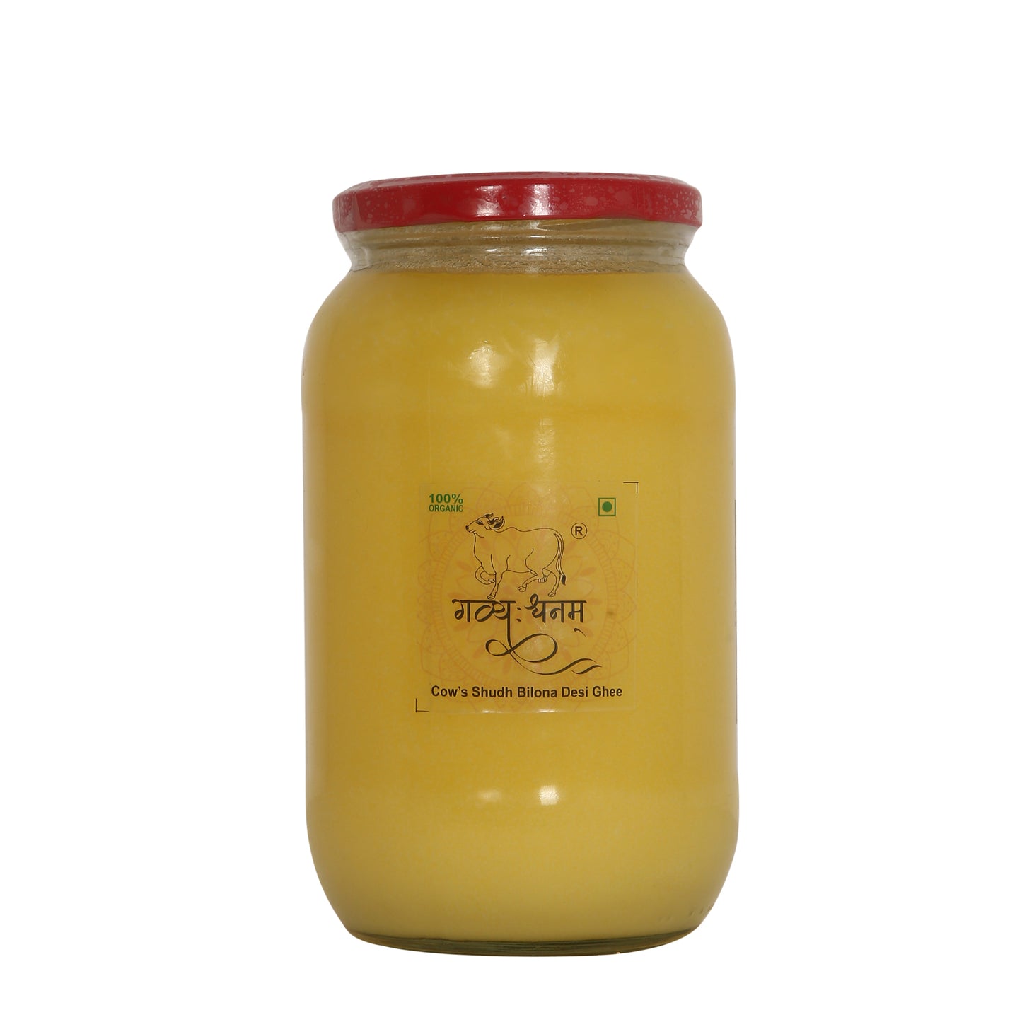 1 Liter Cow Bilona Ghee Glass